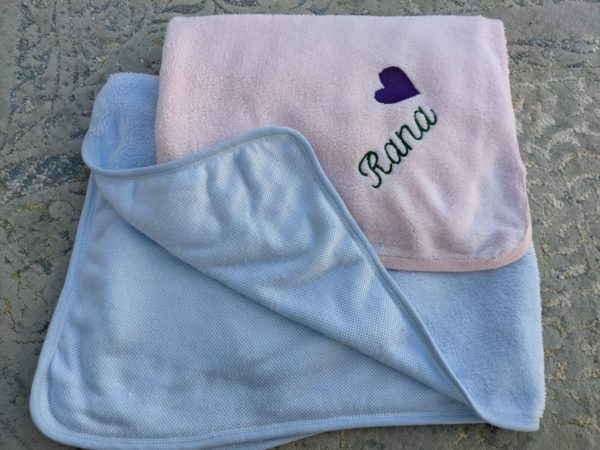 Fuzz or Cotton Swaddle for Crib, for Boys, Girls & Unisex, Newborn, Infant with Personalization option - Image 2