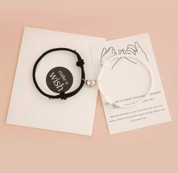 Matching Magnetic Bracelets,Couple Bracelet, Long Distance Bracelets, Heart Charm, Matching Jewelry, Gift, Friendship, Love, Couples - Image 5