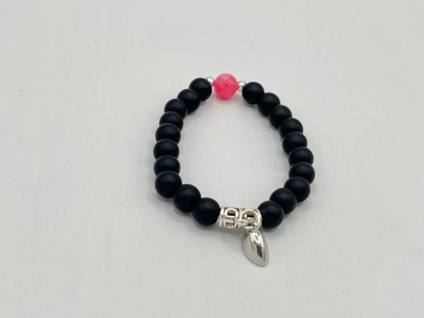 Couple Bracelets Long Distance Bracelets Black & Pink Friendship, Relationship,Couples Magnet Bracelet - Image 5