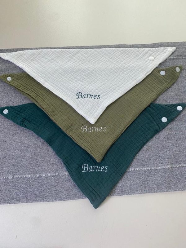 Personalized Cotton Baby Bandana Drool ~ Adjustable Infant Bib for Newborn ~ Triangle Feeding Scarf ~ Saliva Towel ~ Baby Shower Gift - Image 10