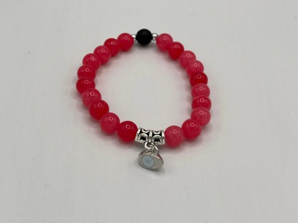 Couple Bracelets Long Distance Bracelets Black & Pink Friendship, Relationship,Couples Magnet Bracelet - Image 6